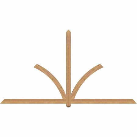 Ekena Millwork Redmond Timber Gable Bracket, Western Red Cedar, 108"W x 58"H x 3 1/2"D x 3 1/2"F, 13/12 Pitch GBW108X58X0404RED00SWR